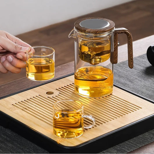 Tea Water Separation Full Glass Teapot Tea Set